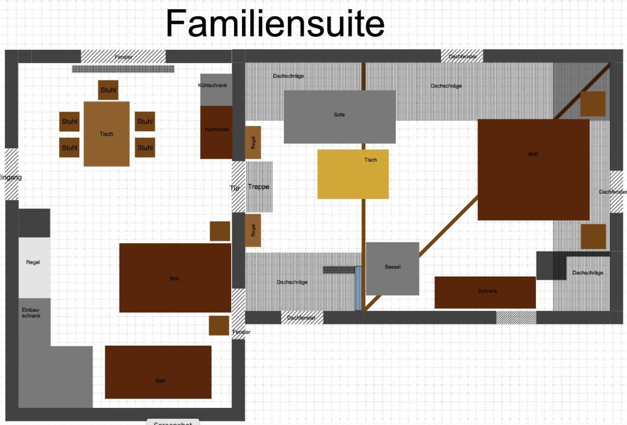 Familiensuite, Zwei Zimmer, Mitbenutzung Von Kuche Und Bad Rott Exterior foto